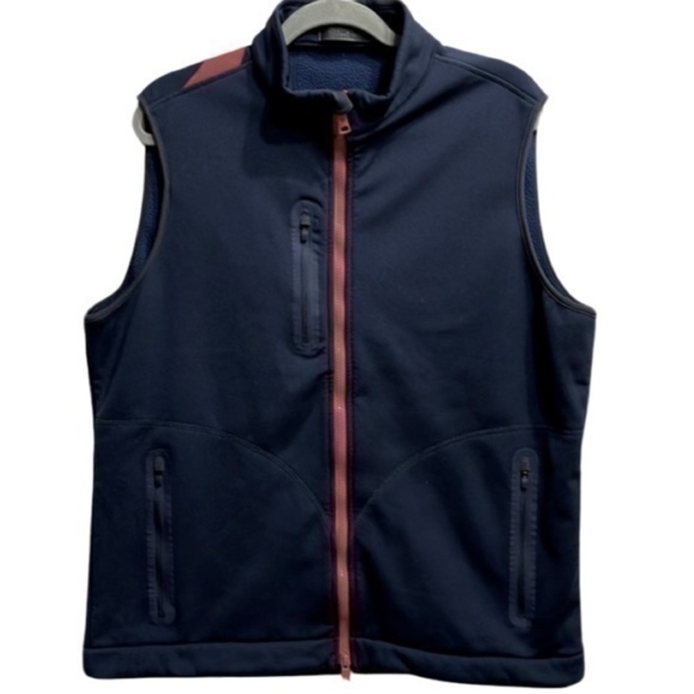 G/Fore Men’s Outer Wear Full Zip Golf Vest Size XL Color Navy Blue/Red